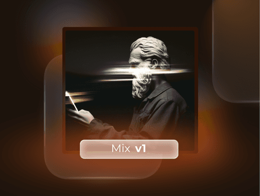 Version control screen showing a mix and its versions